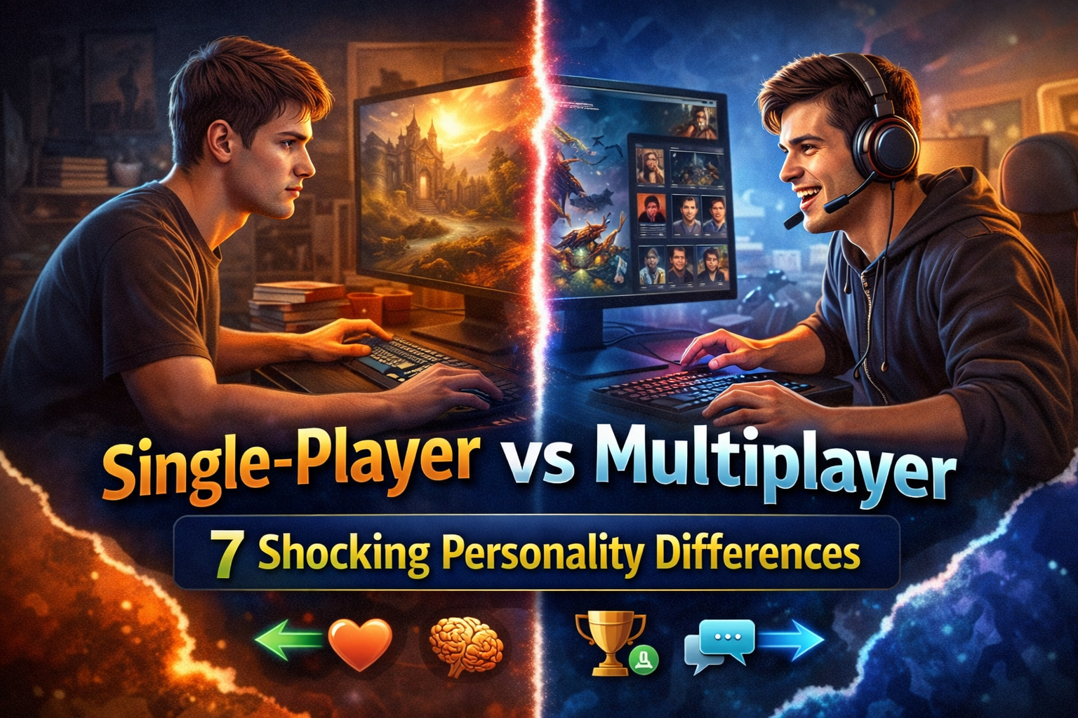 🧩 Single-Player vs Multiplayer Games: 7 Shocking Personality Differences