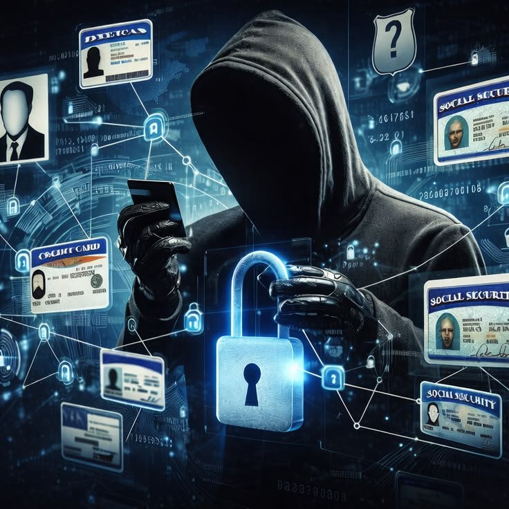 hacker stealing data on free public wifi network concept